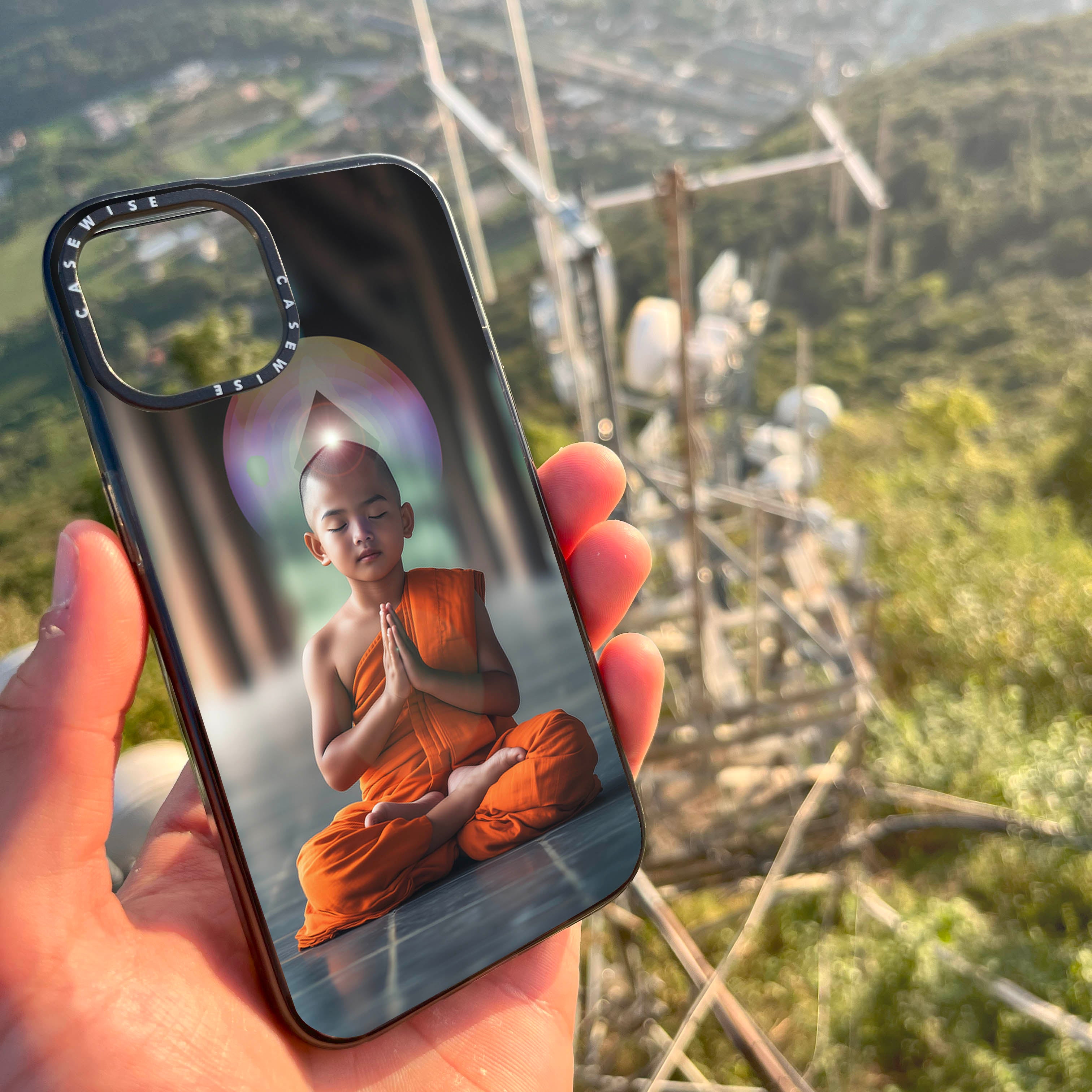 Erleuchtung Buddhistische Kindermönchmeditation - Hülle