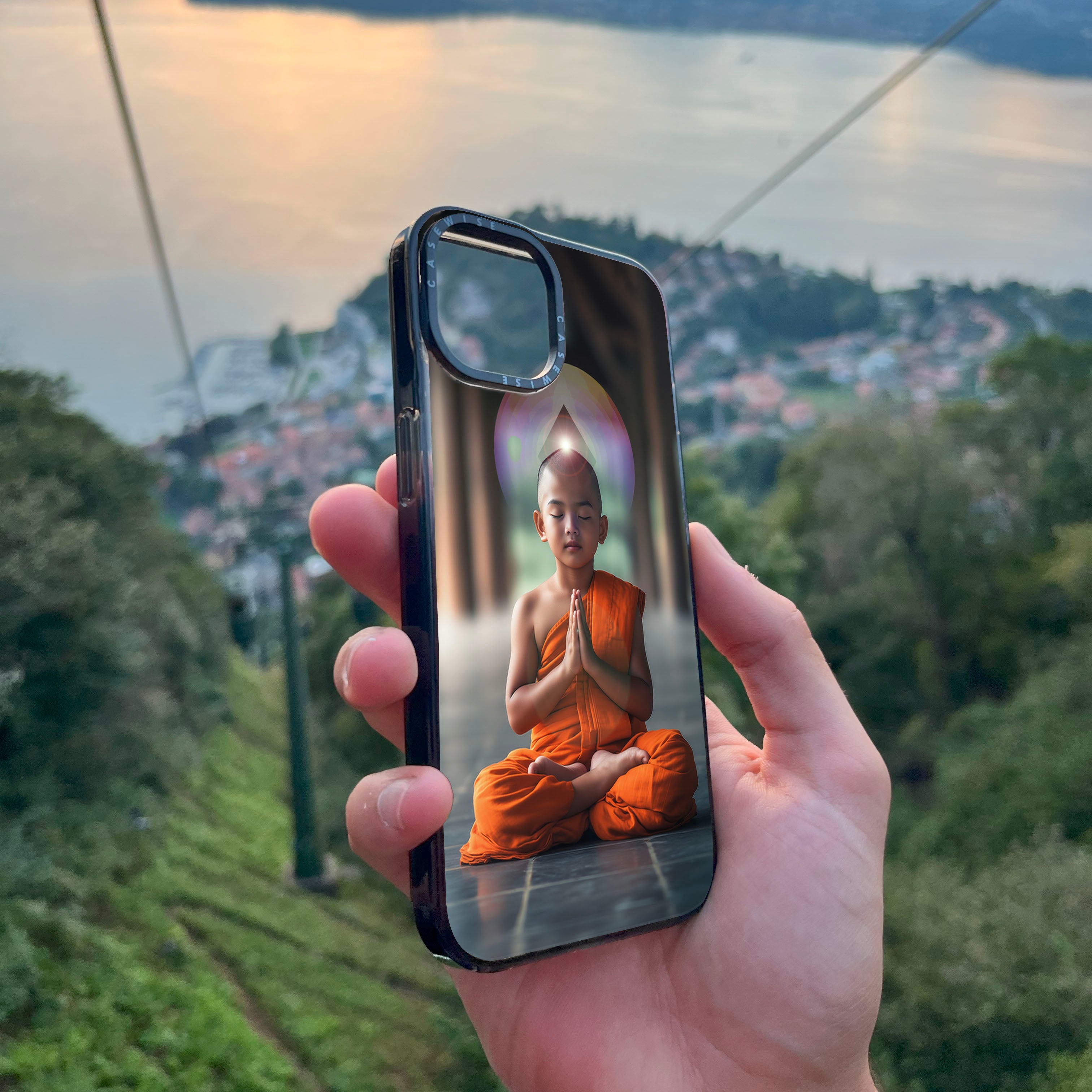 Erleuchtung Buddhistische Kindermönchmeditation - Hülle