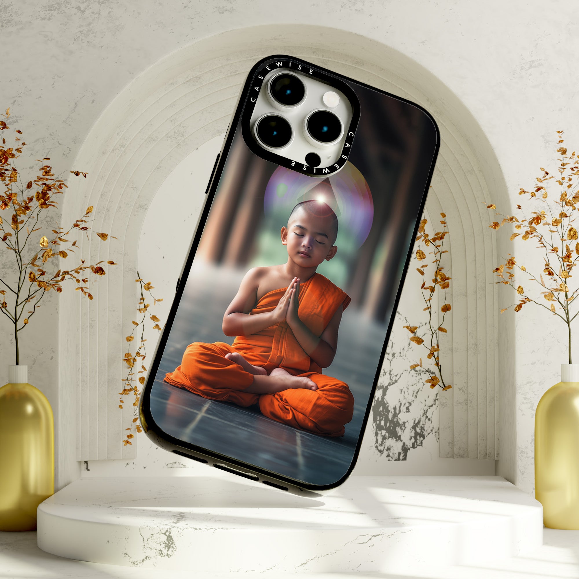 Erleuchtung Buddhistische Kindermönchmeditation - Hülle