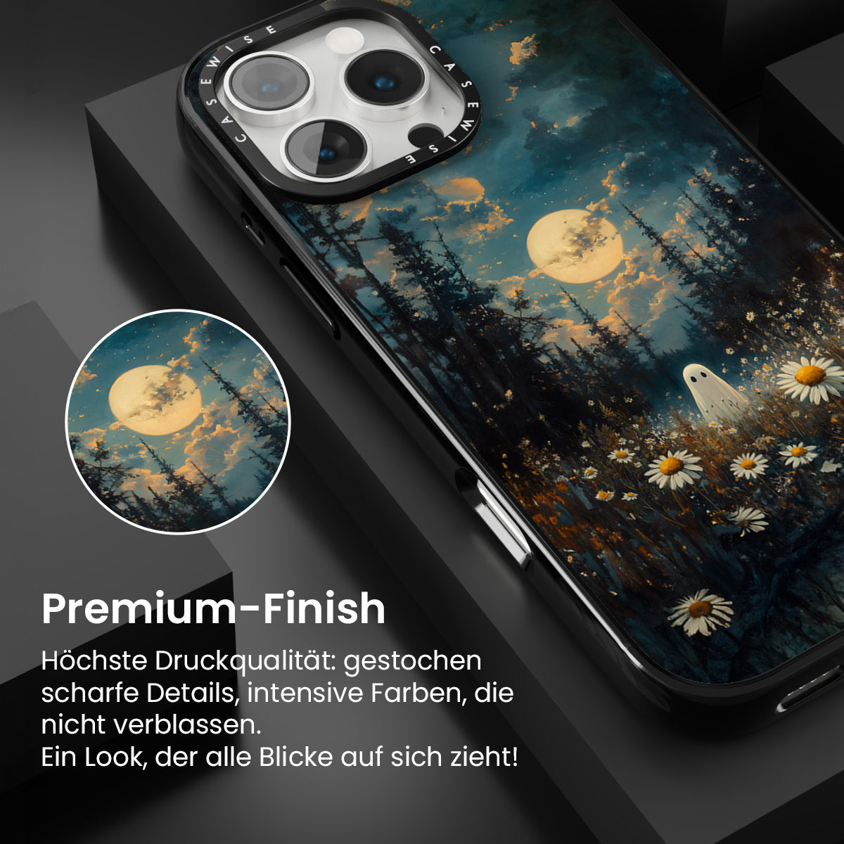 Einsamer Geist in Gänseblümchenblumen - Hülle