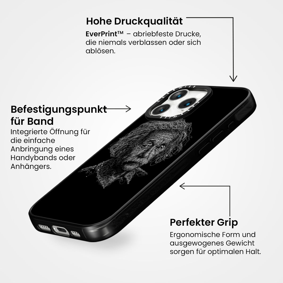 Digital Scribble Art Design, inspiriert von Albert Einstein - Hülle