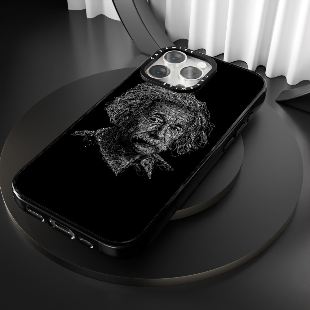 Digital Scribble Art Design, inspiriert von Albert Einstein - Hülle