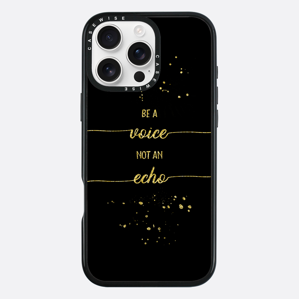 Textkunst Gold sei eine Stimme, keine Echo - Hülle