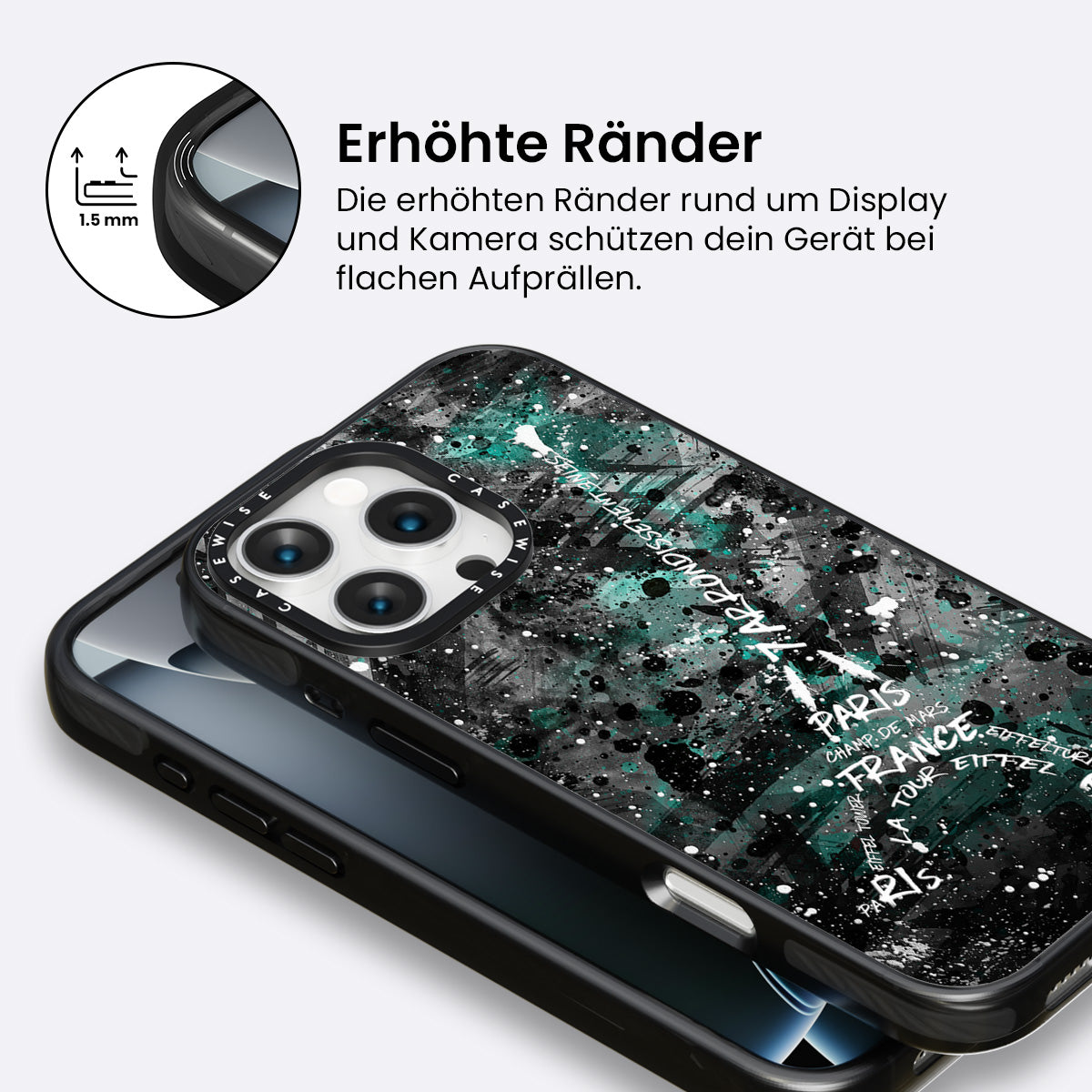 Digitalkunst Eiffelturm Türkis - Hülle