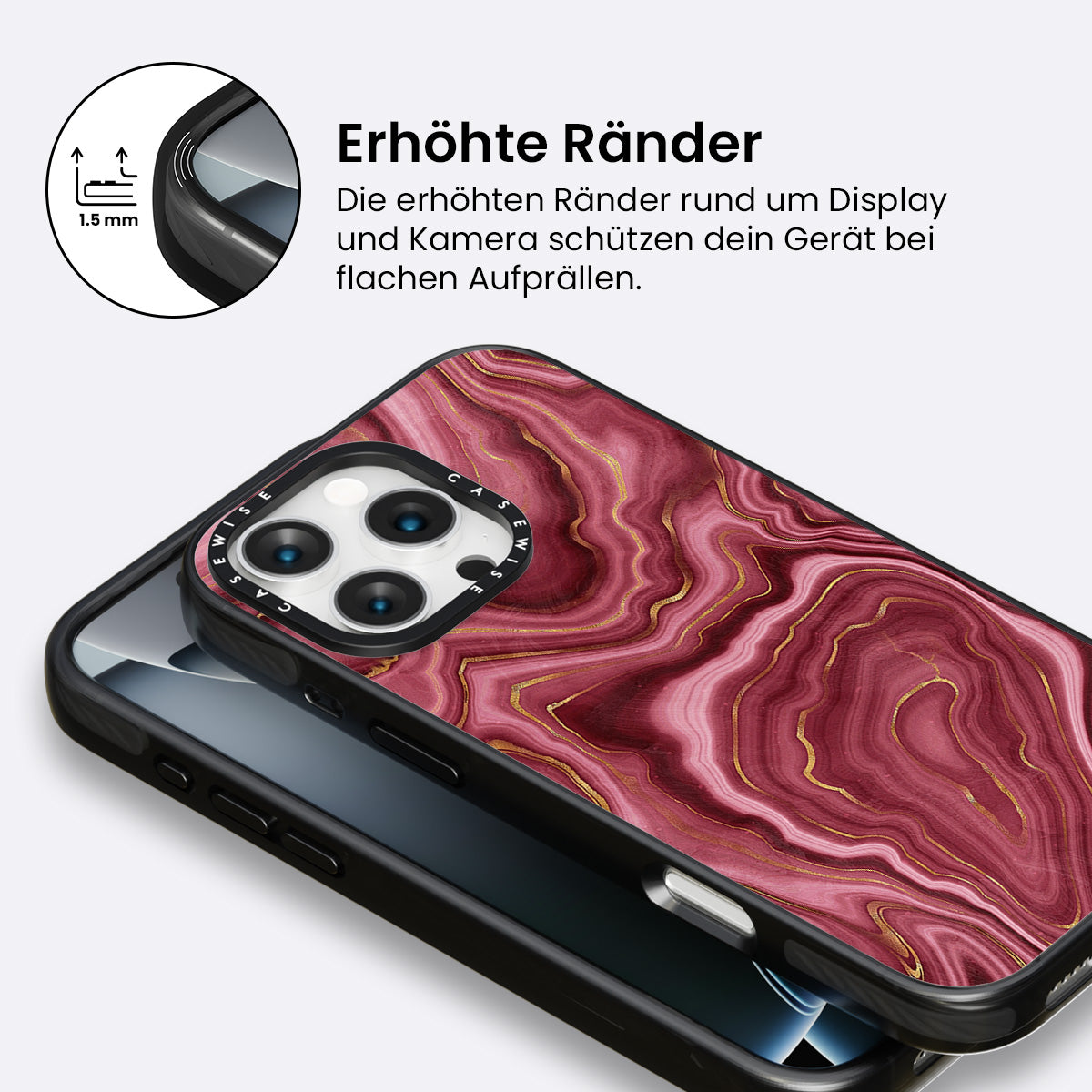 Textur der roten Achat 06 - Hülle