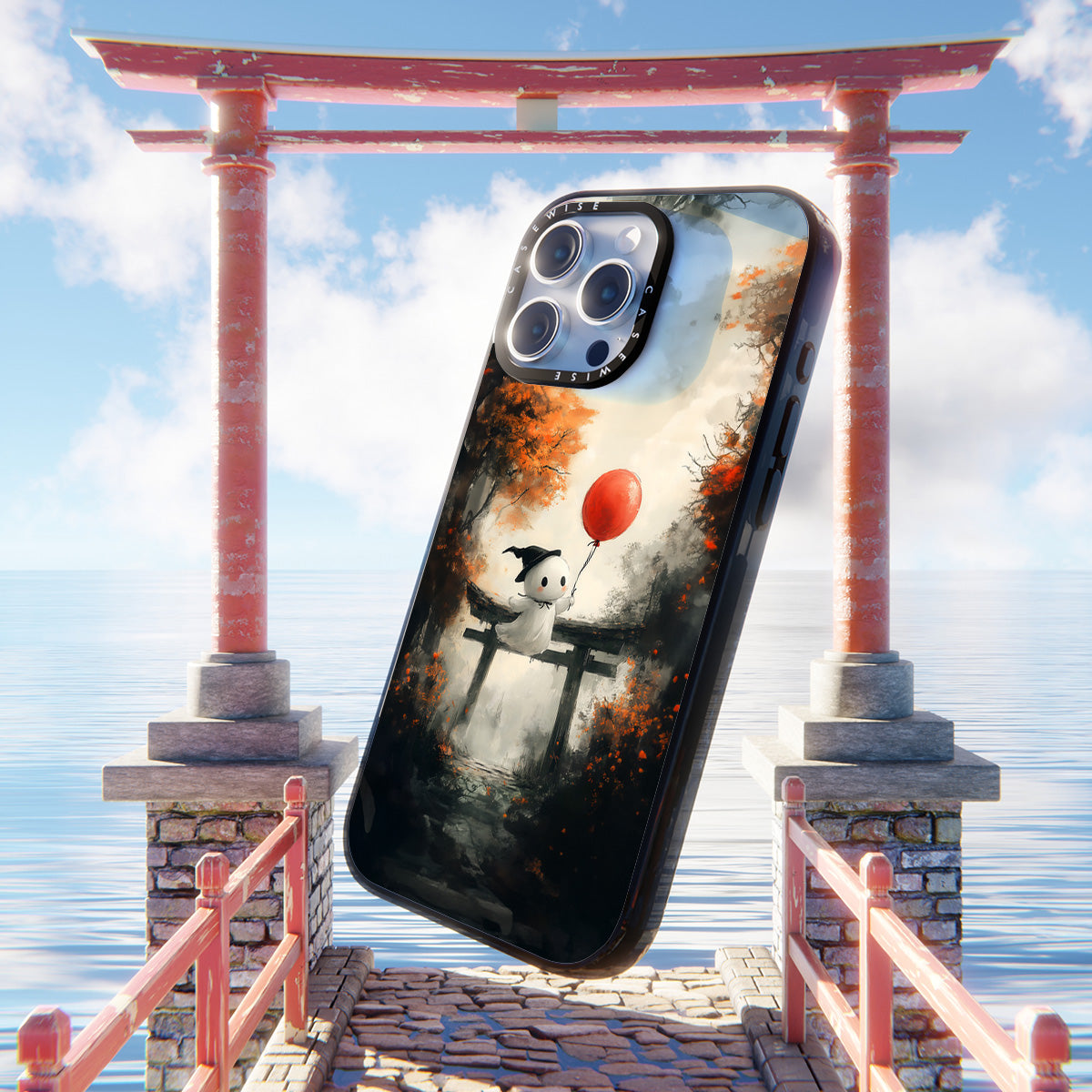Japanischer Torii -Geist mit Ballon - Hülle