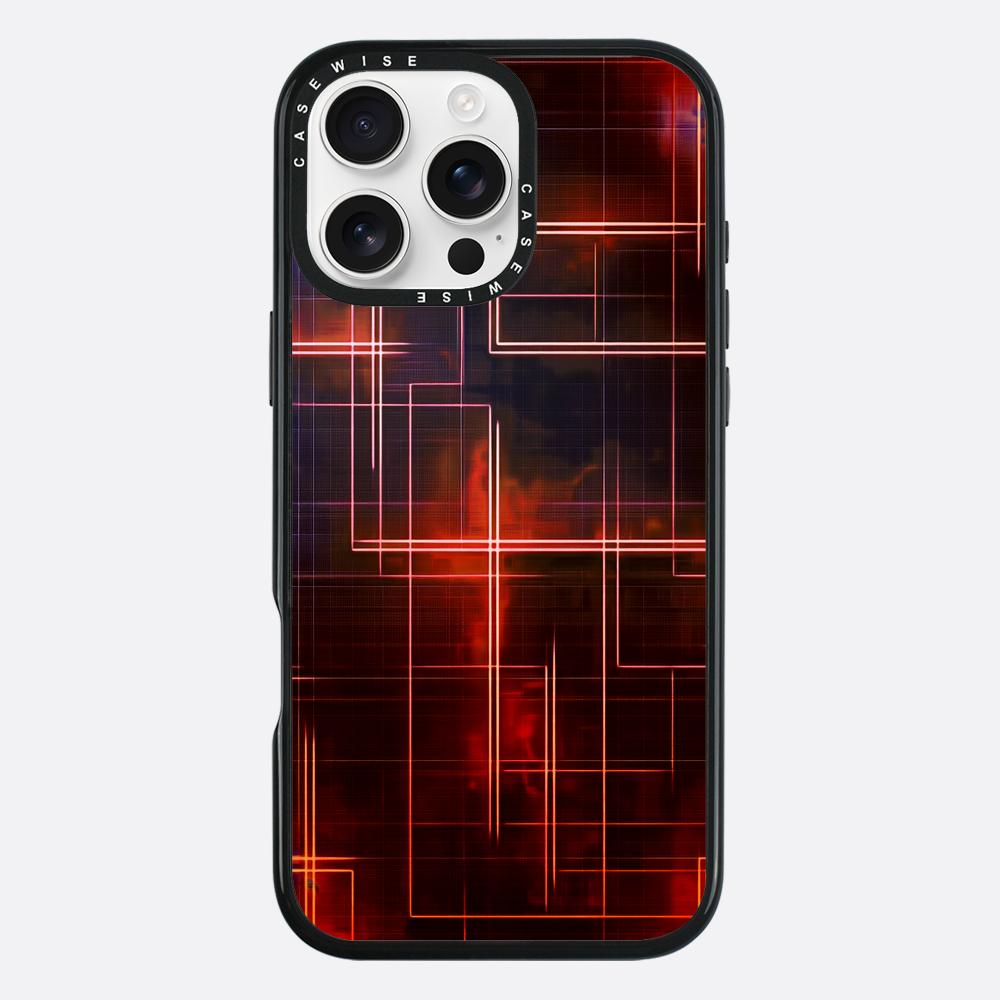 Digitale Linien orange - Hülle