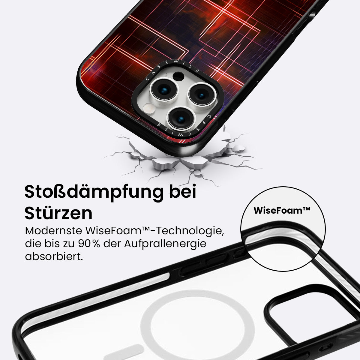 Digitale Linien orange - Hülle