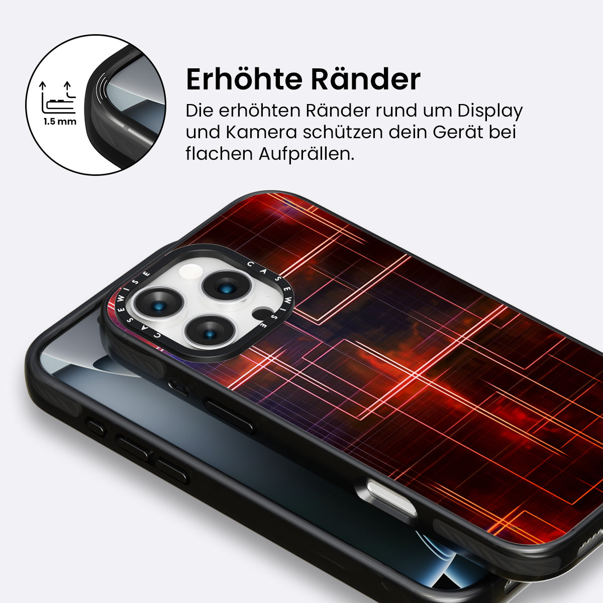 Digitale Linien orange - Hülle
