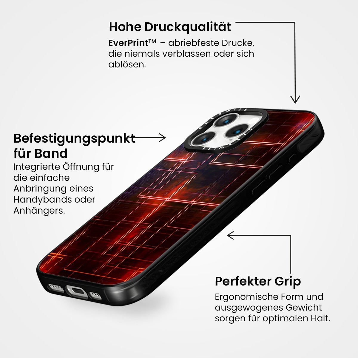Digitale Linien orange - Hülle