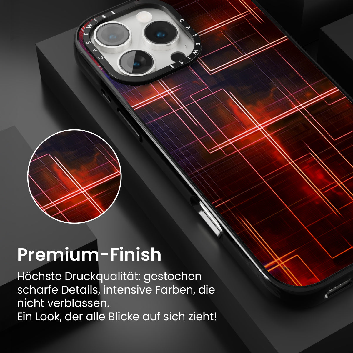 Digitale Linien orange - Hülle