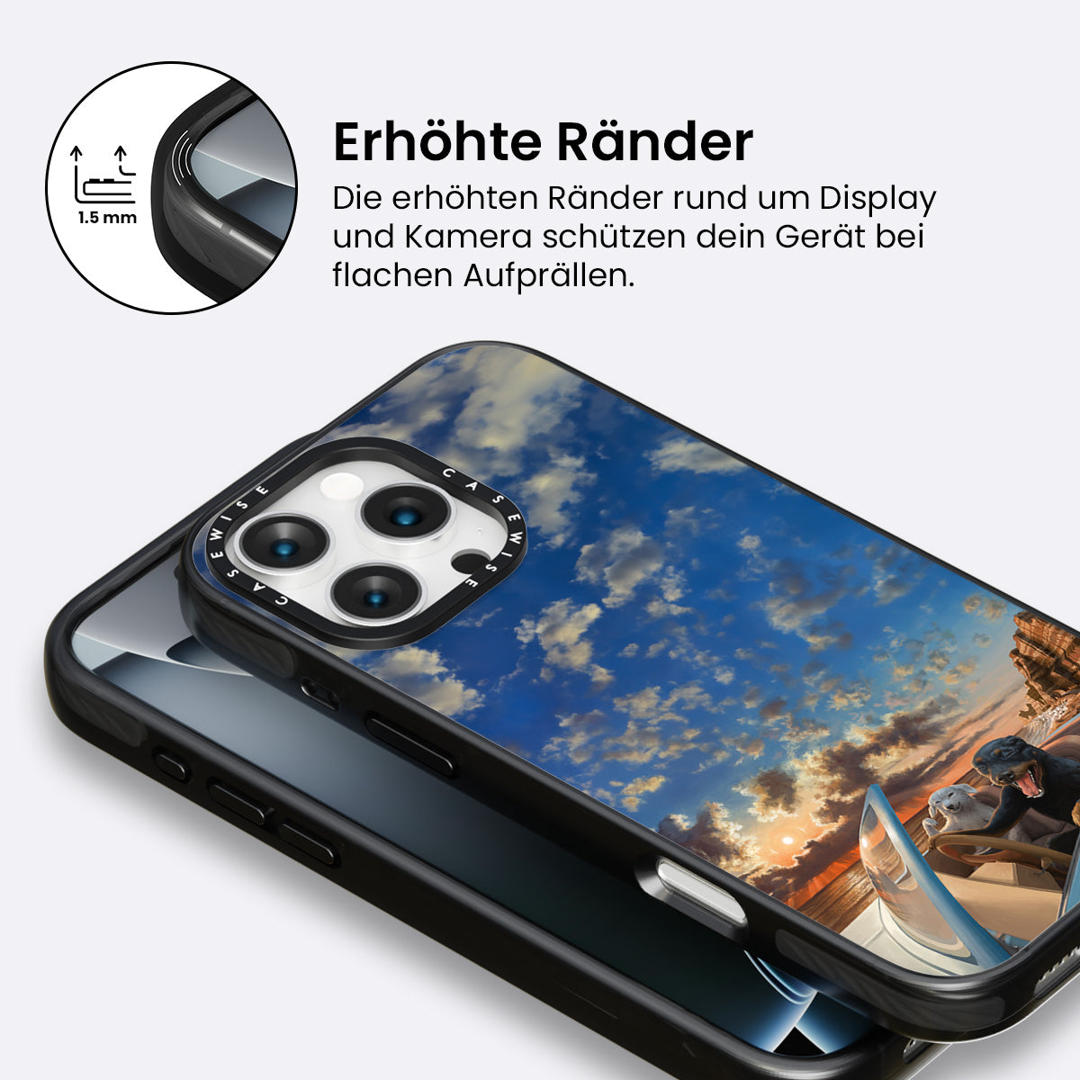 Hartfächer vertikal reiten - Hülle