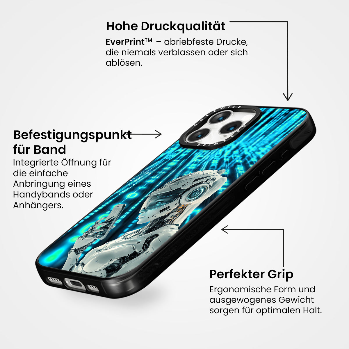 Digitales weibliches Roboter Telefon - Hülle