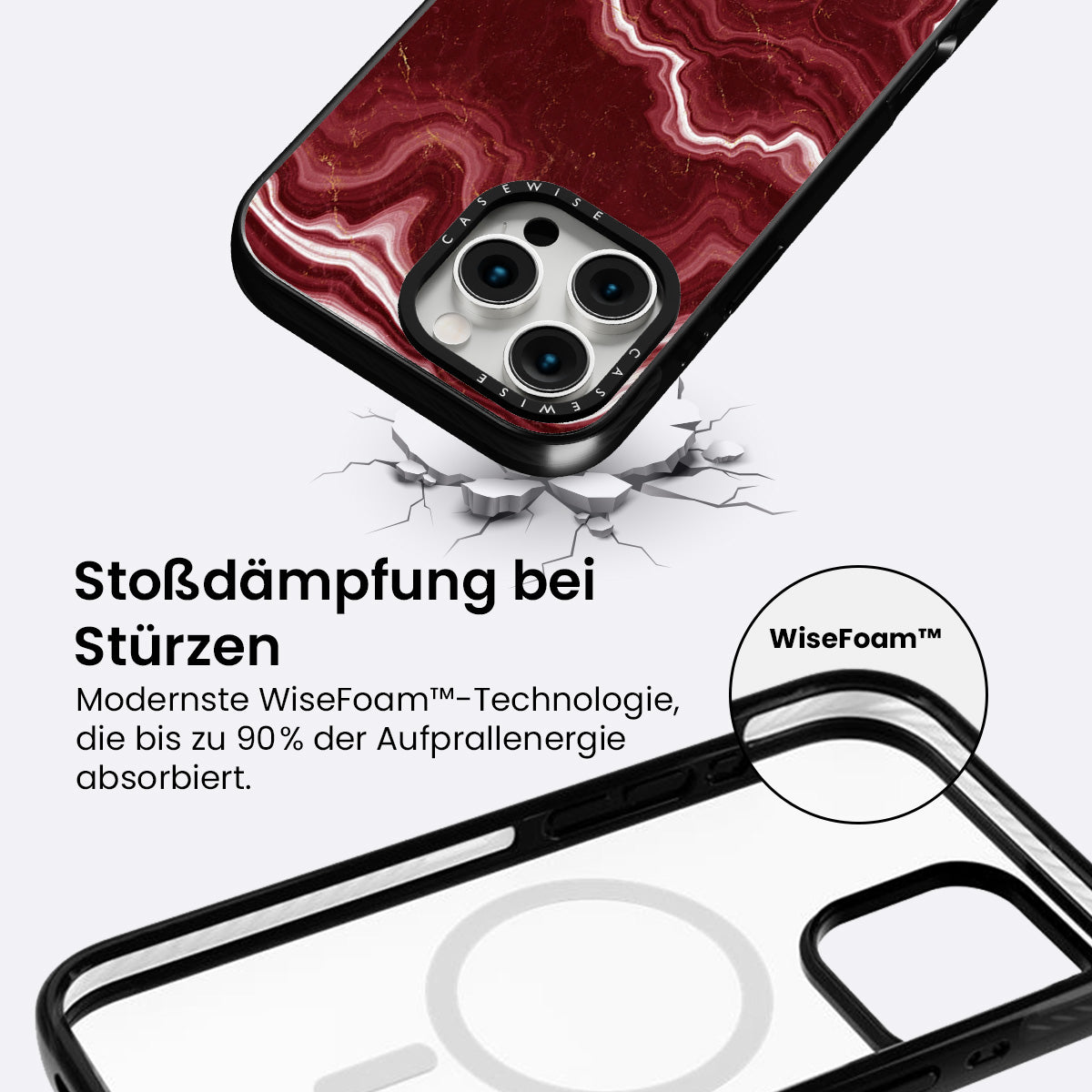 Textur der roten Achat 09 - Hülle