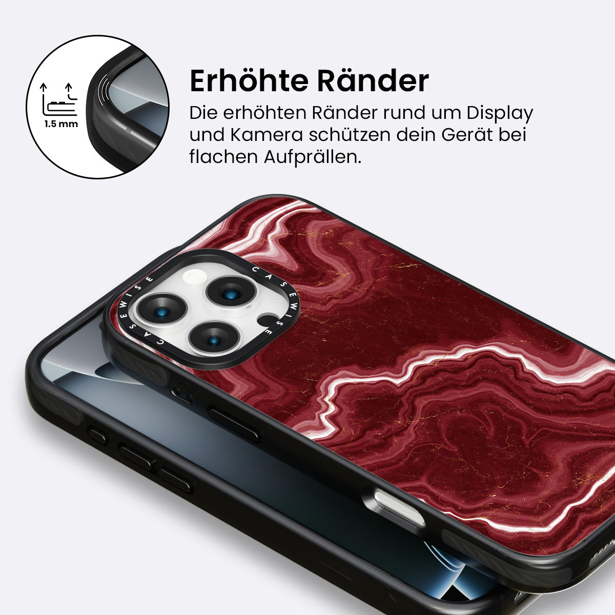 Textur der roten Achat 09 - Hülle