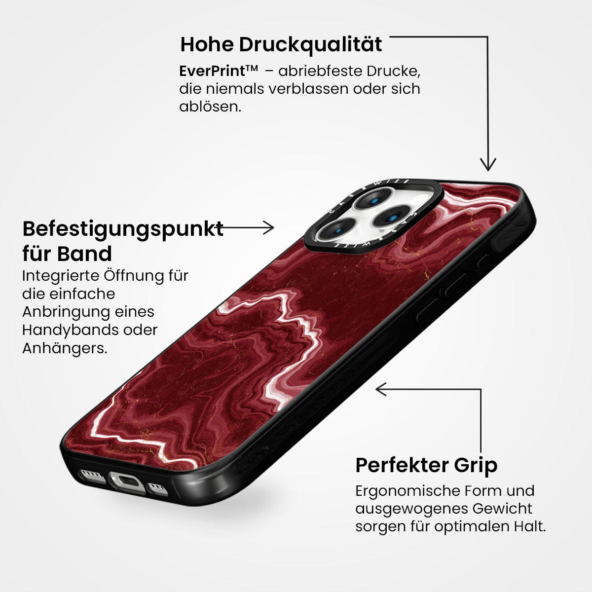 Textur der roten Achat 09 - Hülle