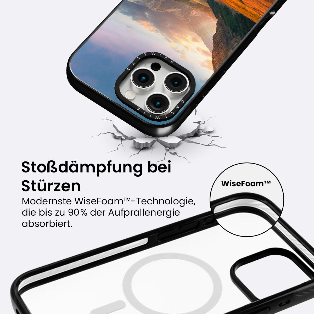 Sonnenuntergang in den Feldern - Hülle