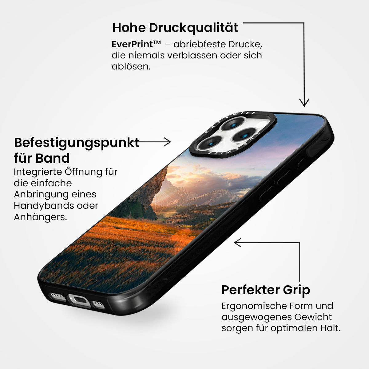Sonnenuntergang in den Feldern - Hülle