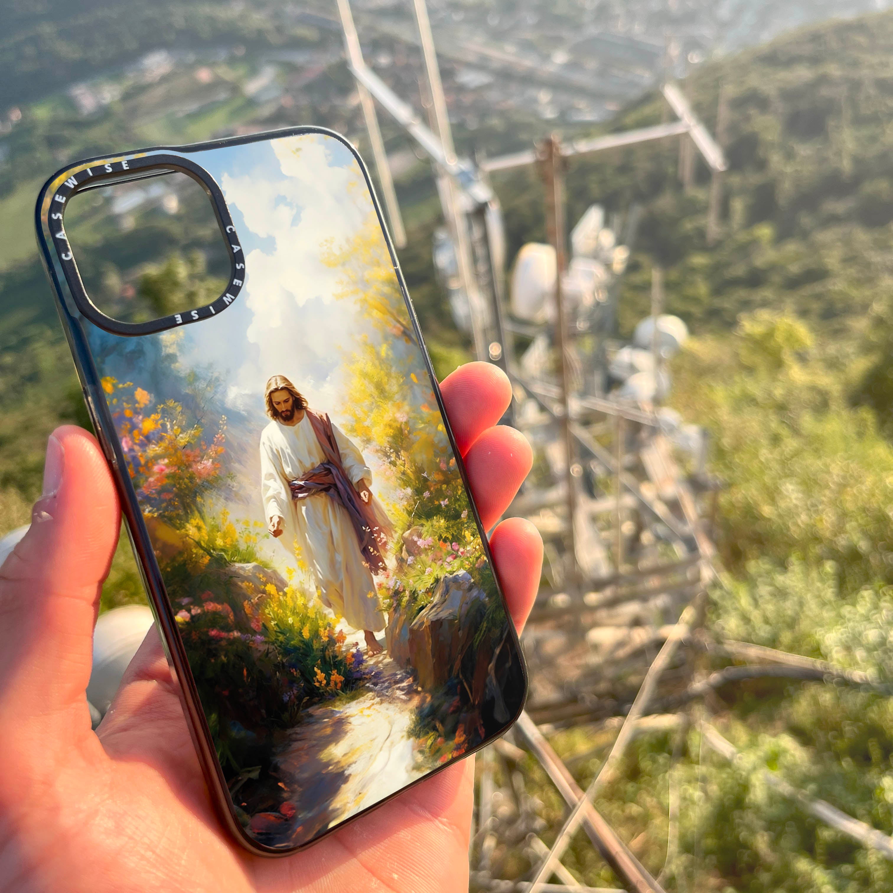 Glücklicher Jesus sonniger Tag - Hülle