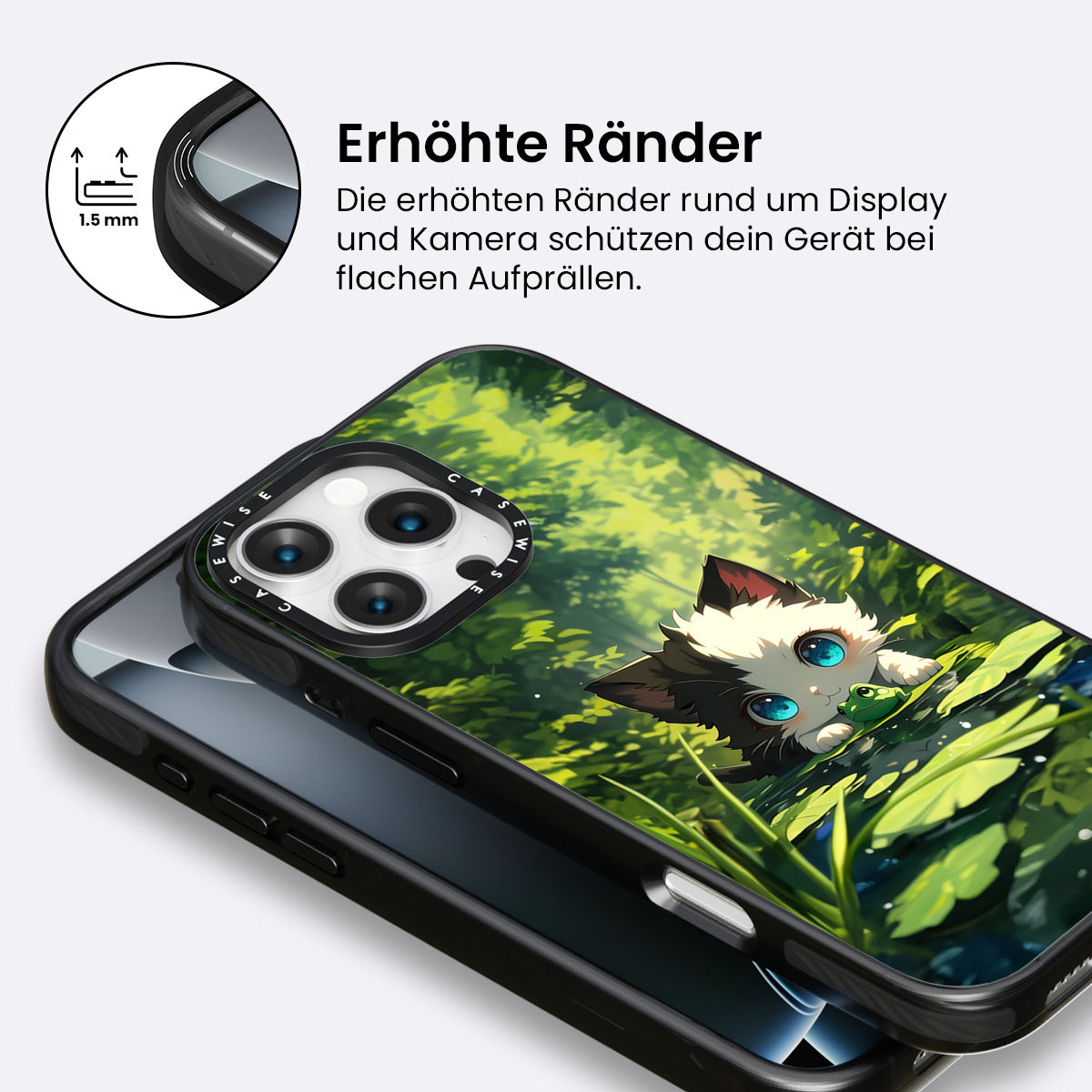 Süße Katze mit Frosch - Hülle
