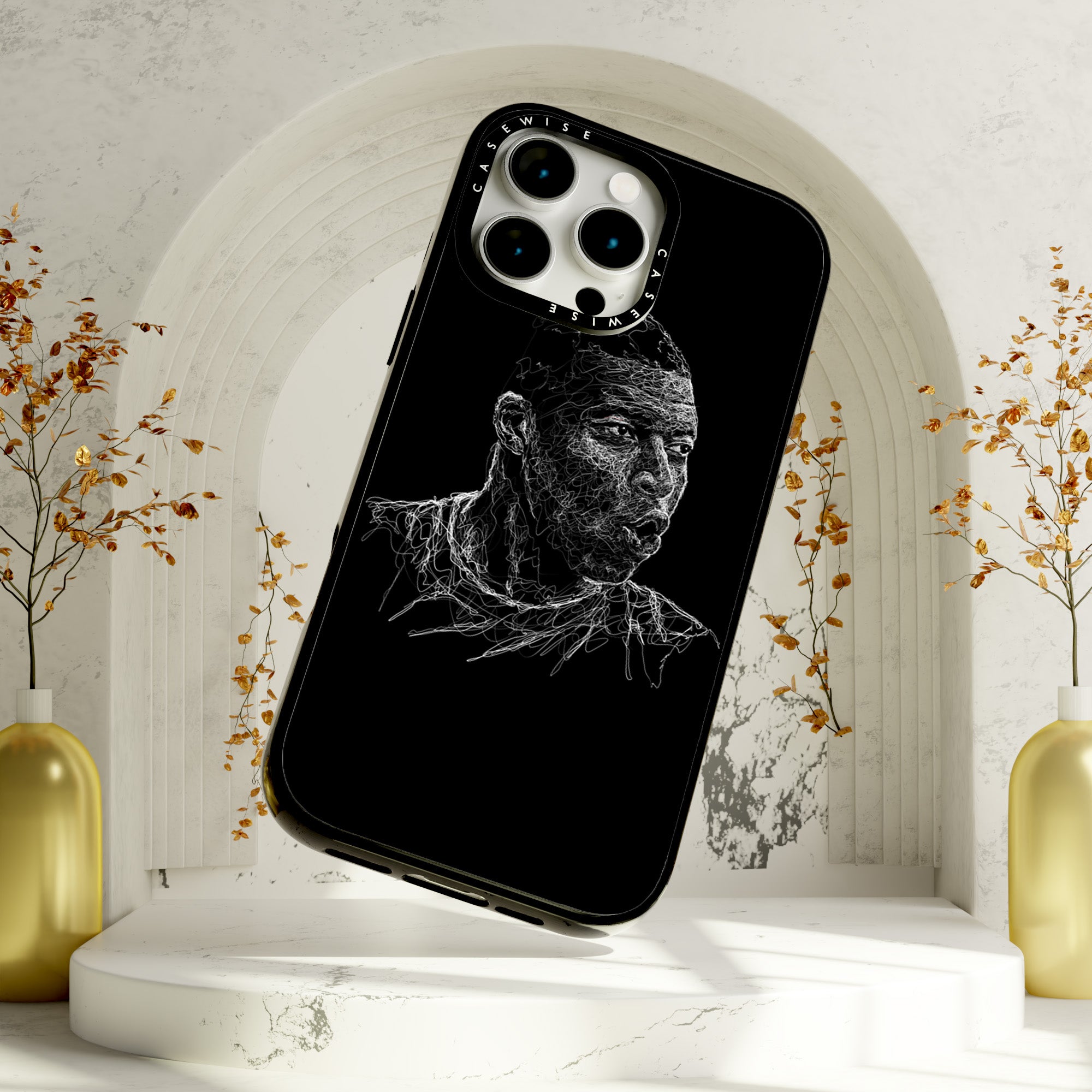 Digital Scribble Art Design, inspiriert von Kylian Mbappe - Hülle