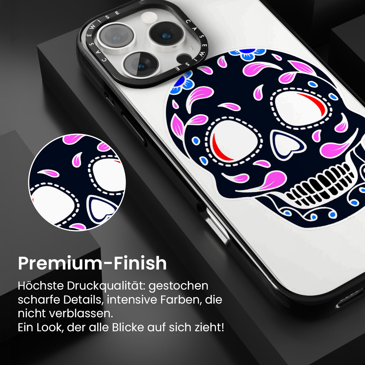 Lustiger Halloween 2 Schädel - Hülle