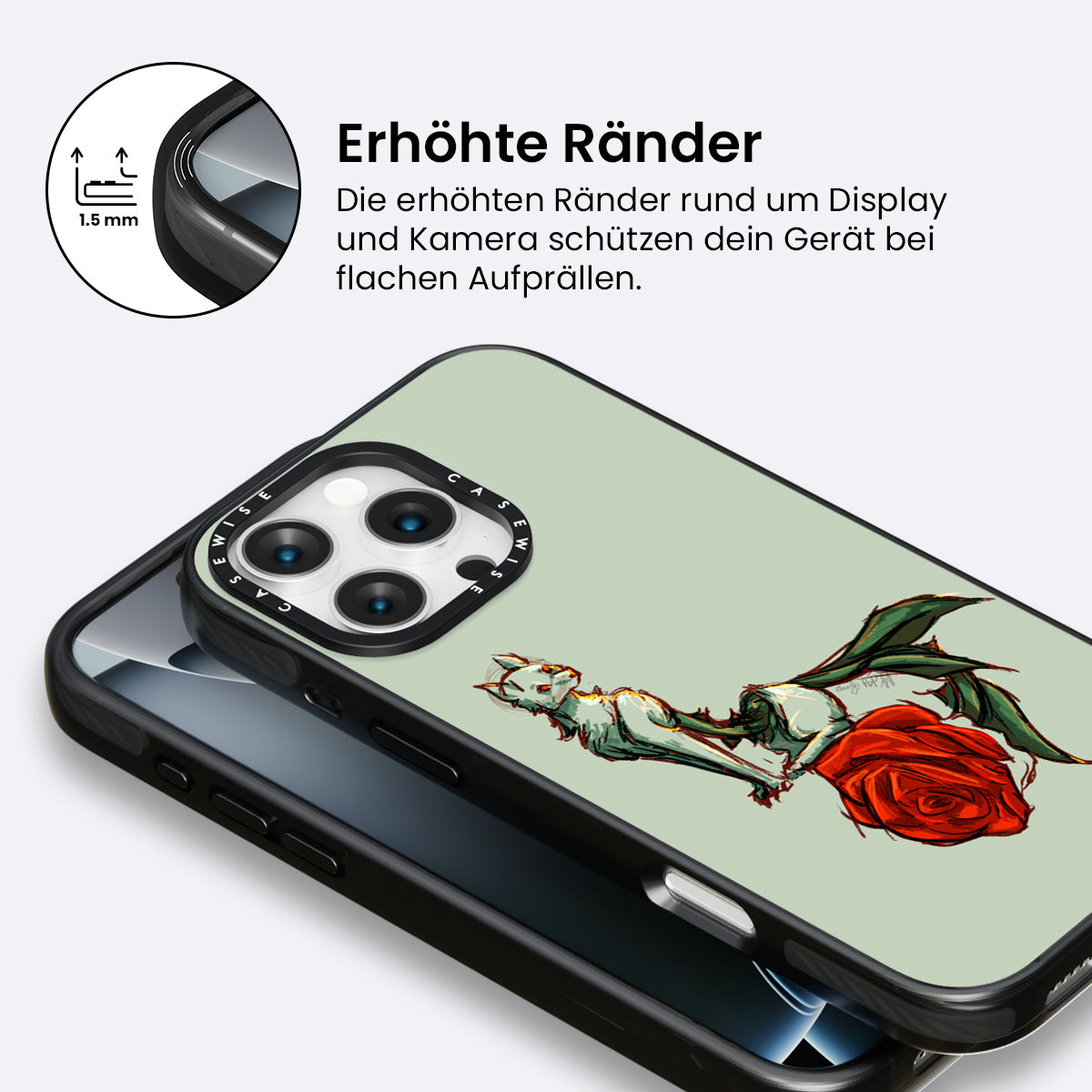 Neugierige Rose - Hülle