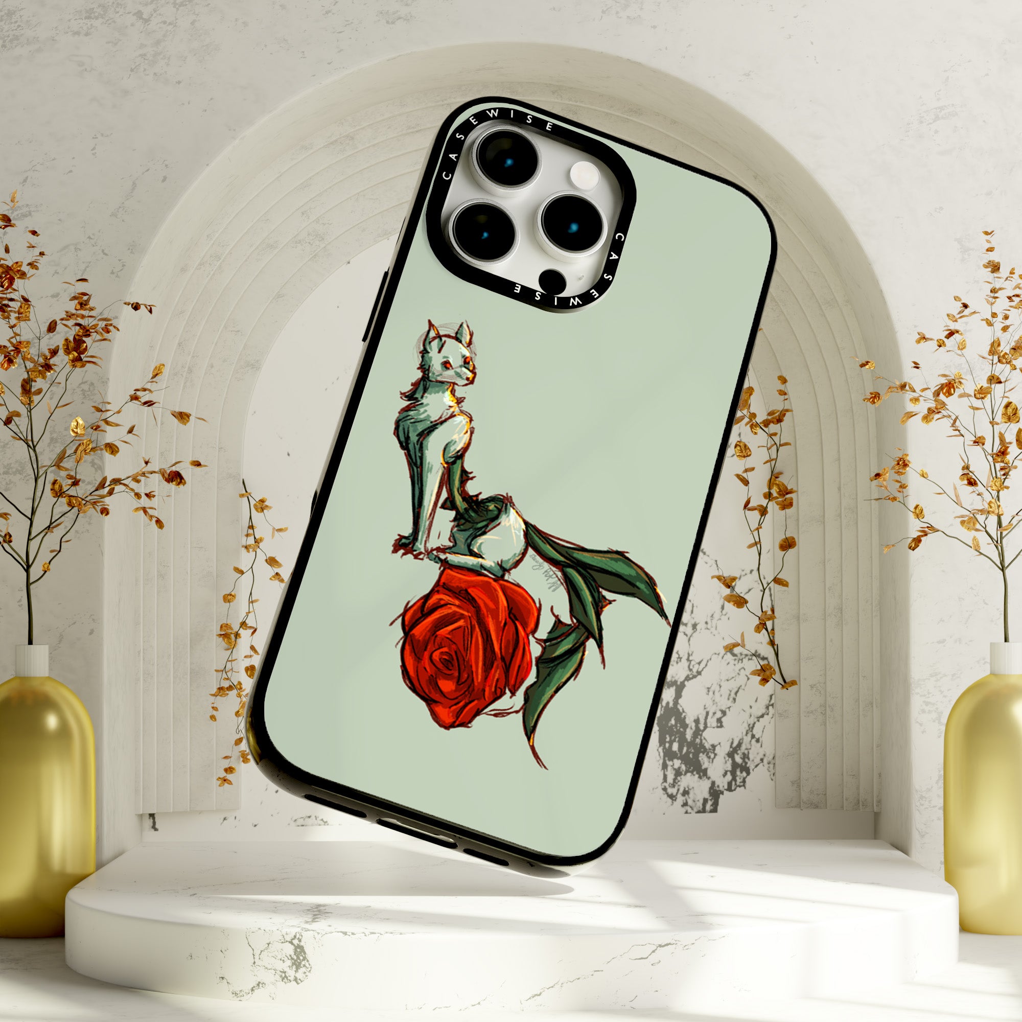 Neugierige Rose - Hülle