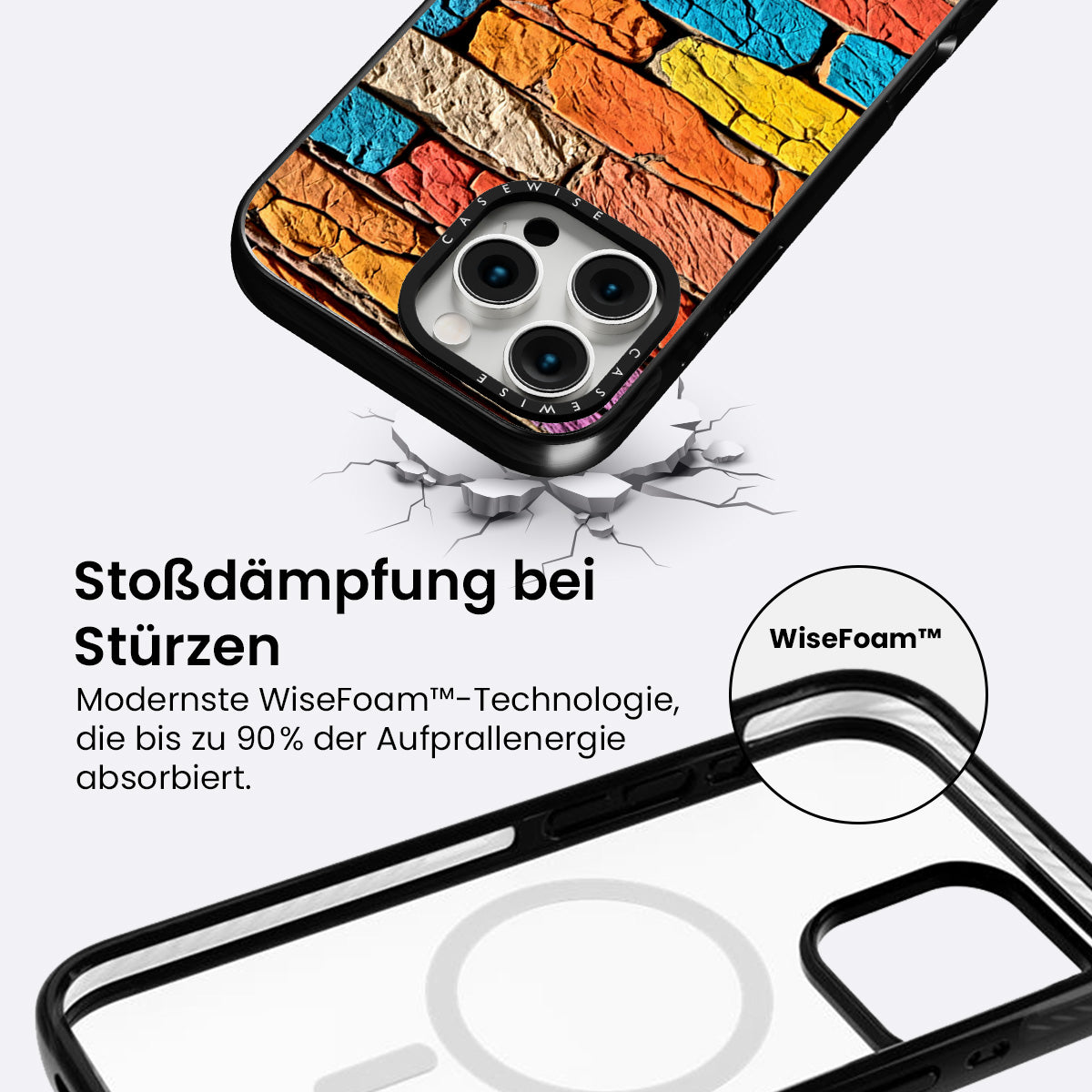 Bunte Ziegelmauer - Hülle