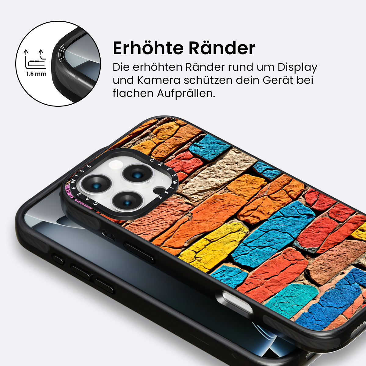 Bunte Ziegelmauer - Hülle