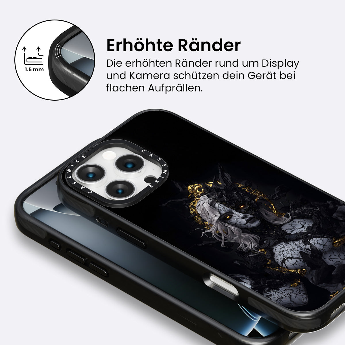 Ein Mädchen aus gotischem schwarzem Marmor - Hülle