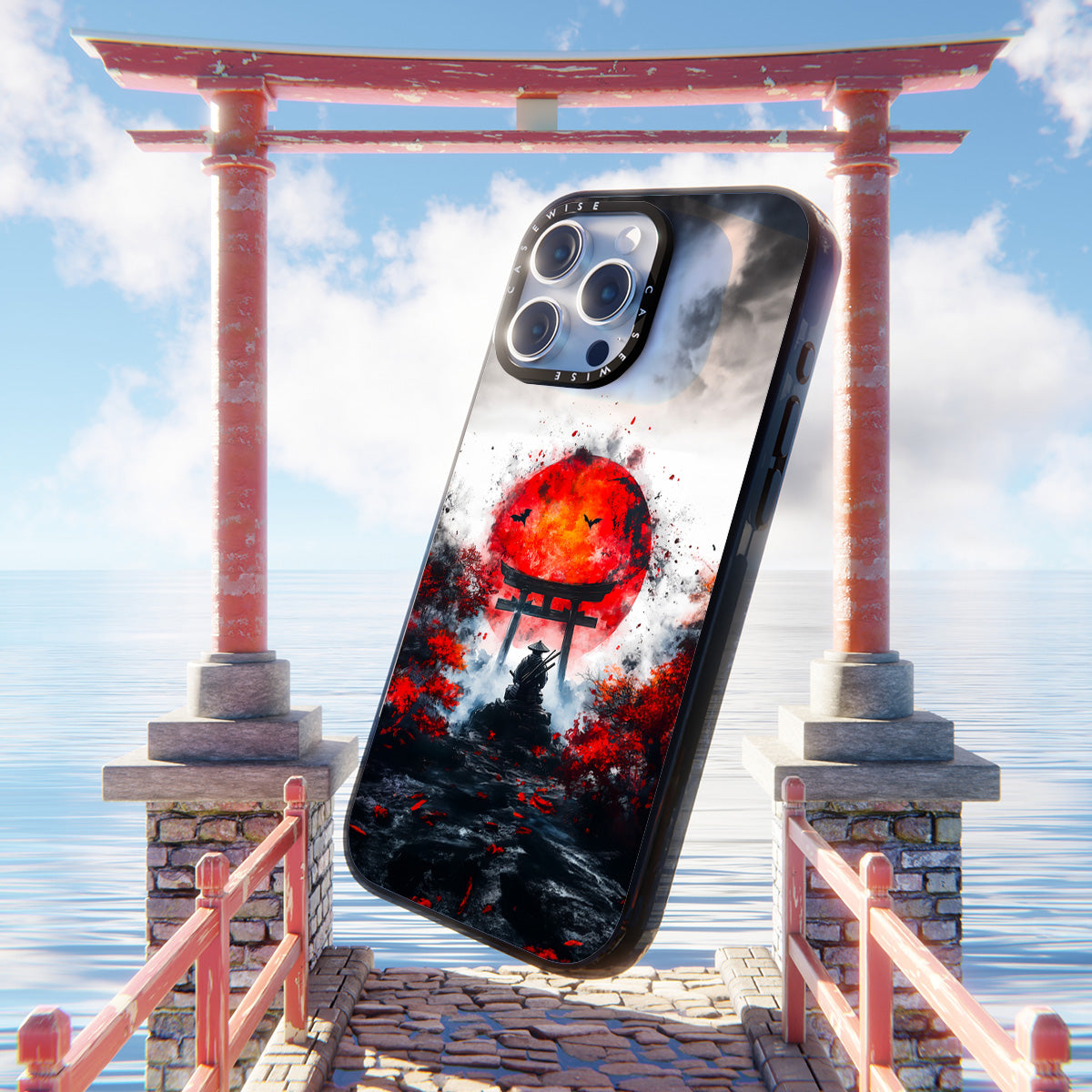 Ein ruhiges Tor der Samurai Torii - Hülle