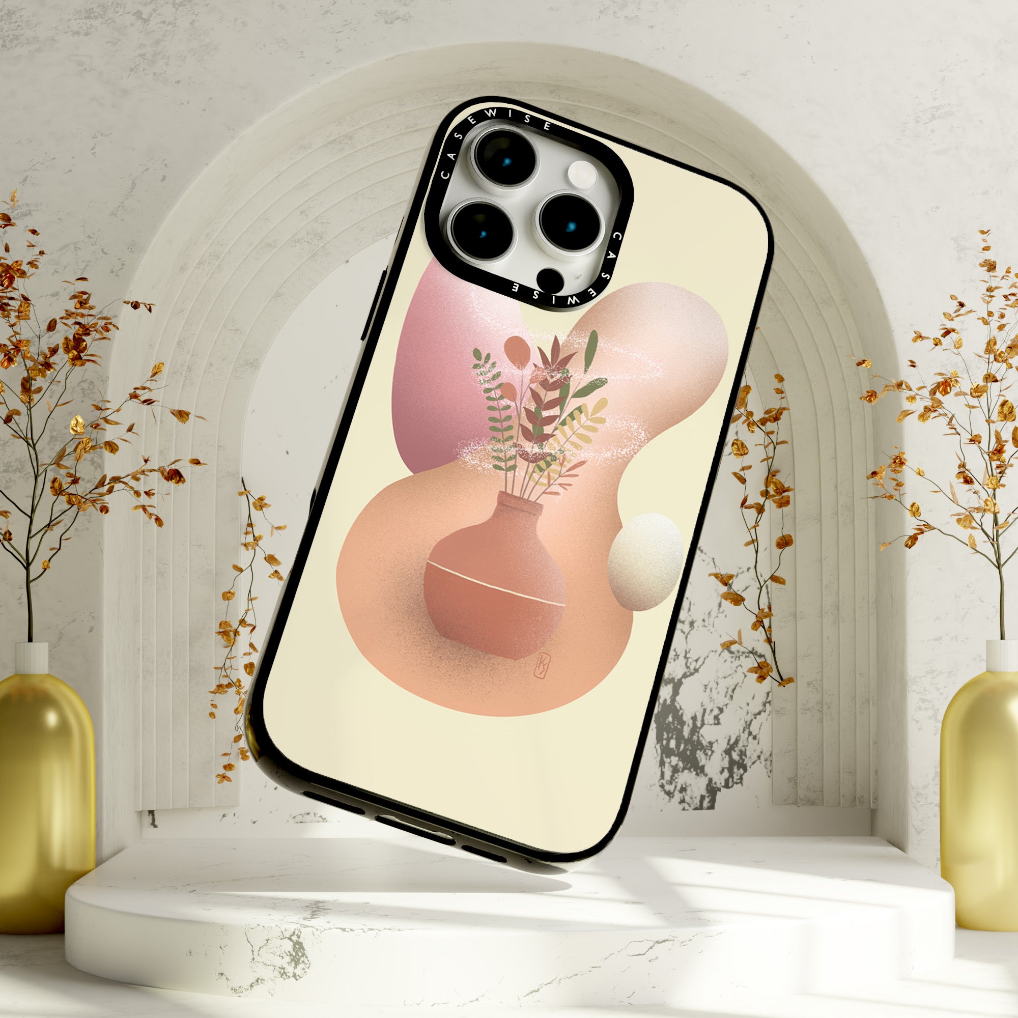 Vase mit Blumen - Hülle