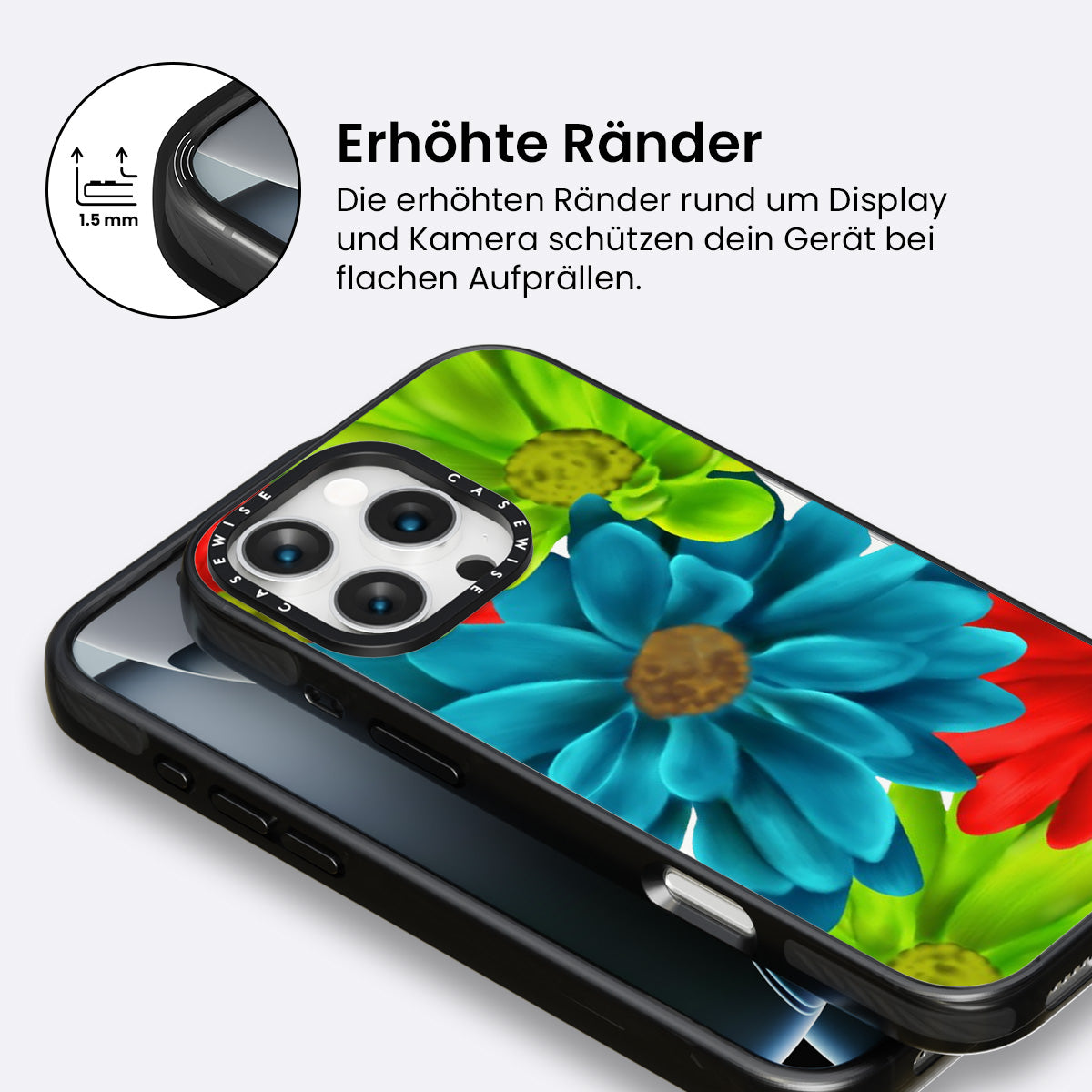 Blumen in ausdrucksstarken Farben - Hülle