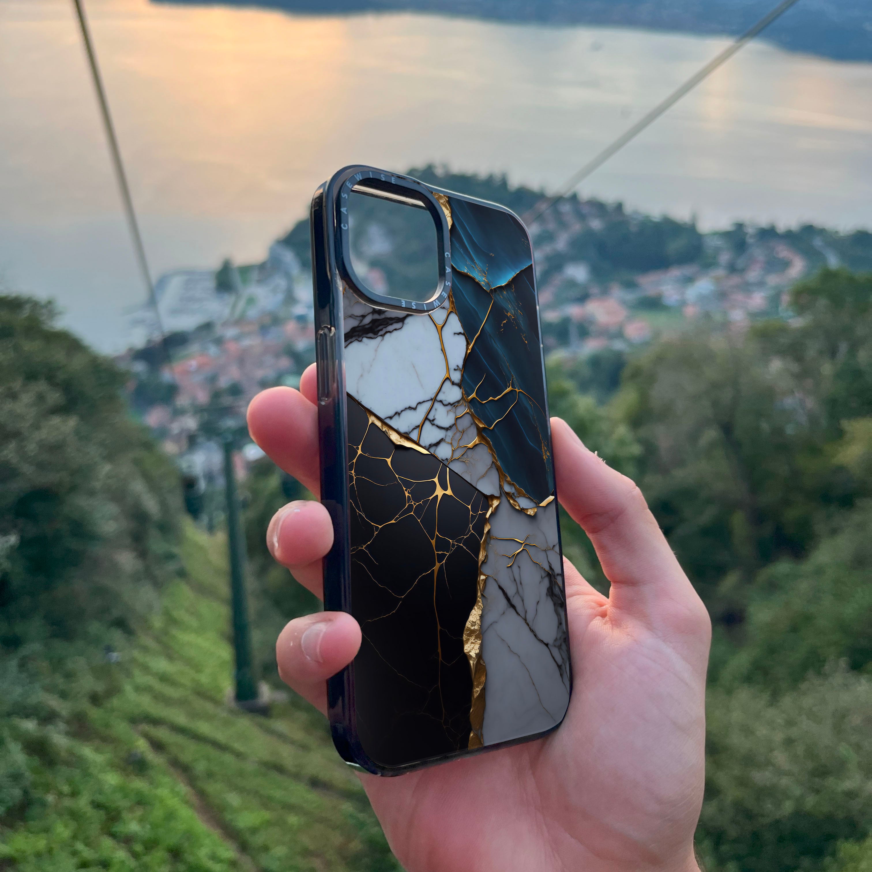Abstrakter Marmor Kintsugi - Hülle