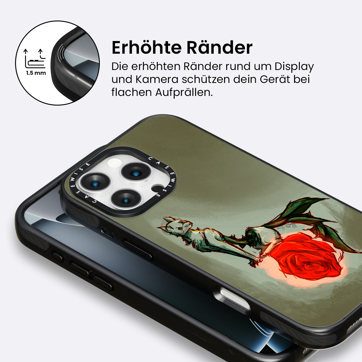 Neugierige Rose (leuchtend) - Hülle