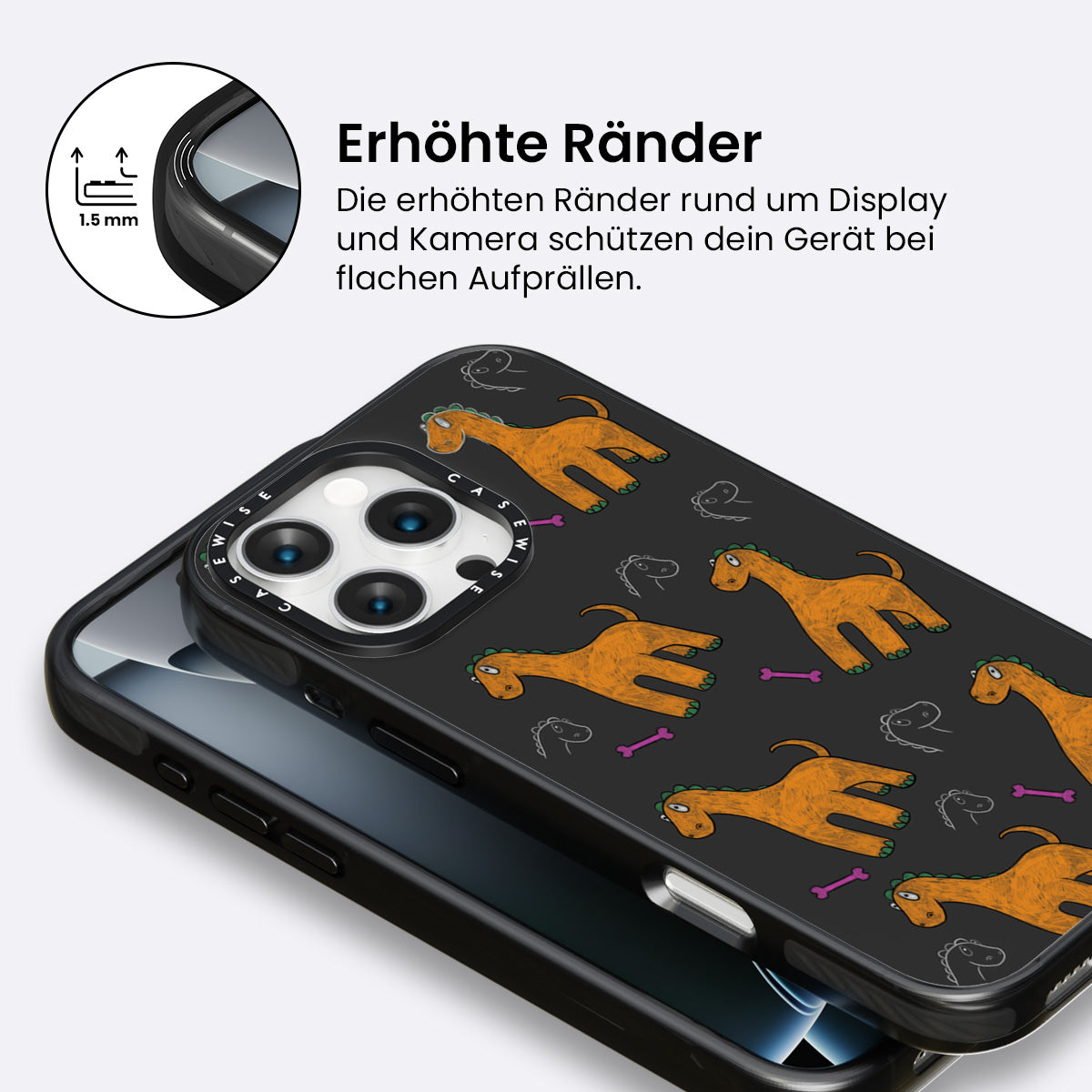 Orangefarbener Dinosaurier - Hülle