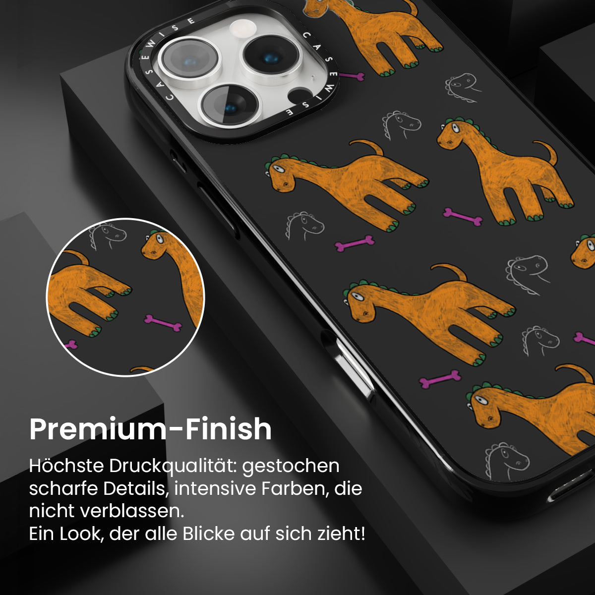 Orangefarbener Dinosaurier - Hülle