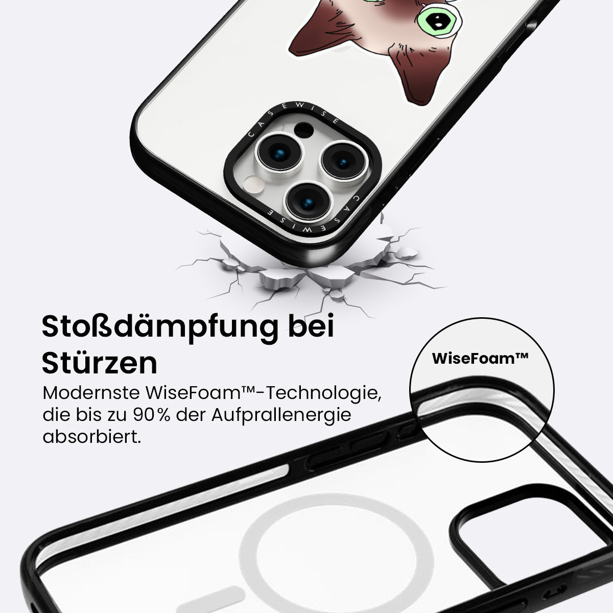 Ein Kätzchen mit einem Kittkolben - Hülle