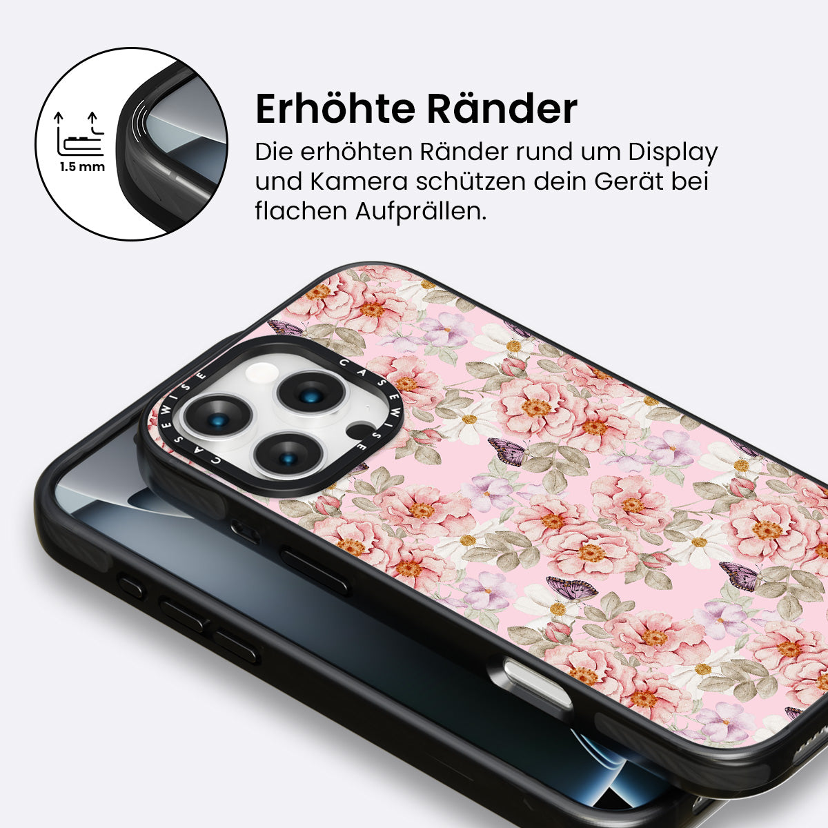 Ein Blumengarten auf einem rosa Hintergrund - Hülle