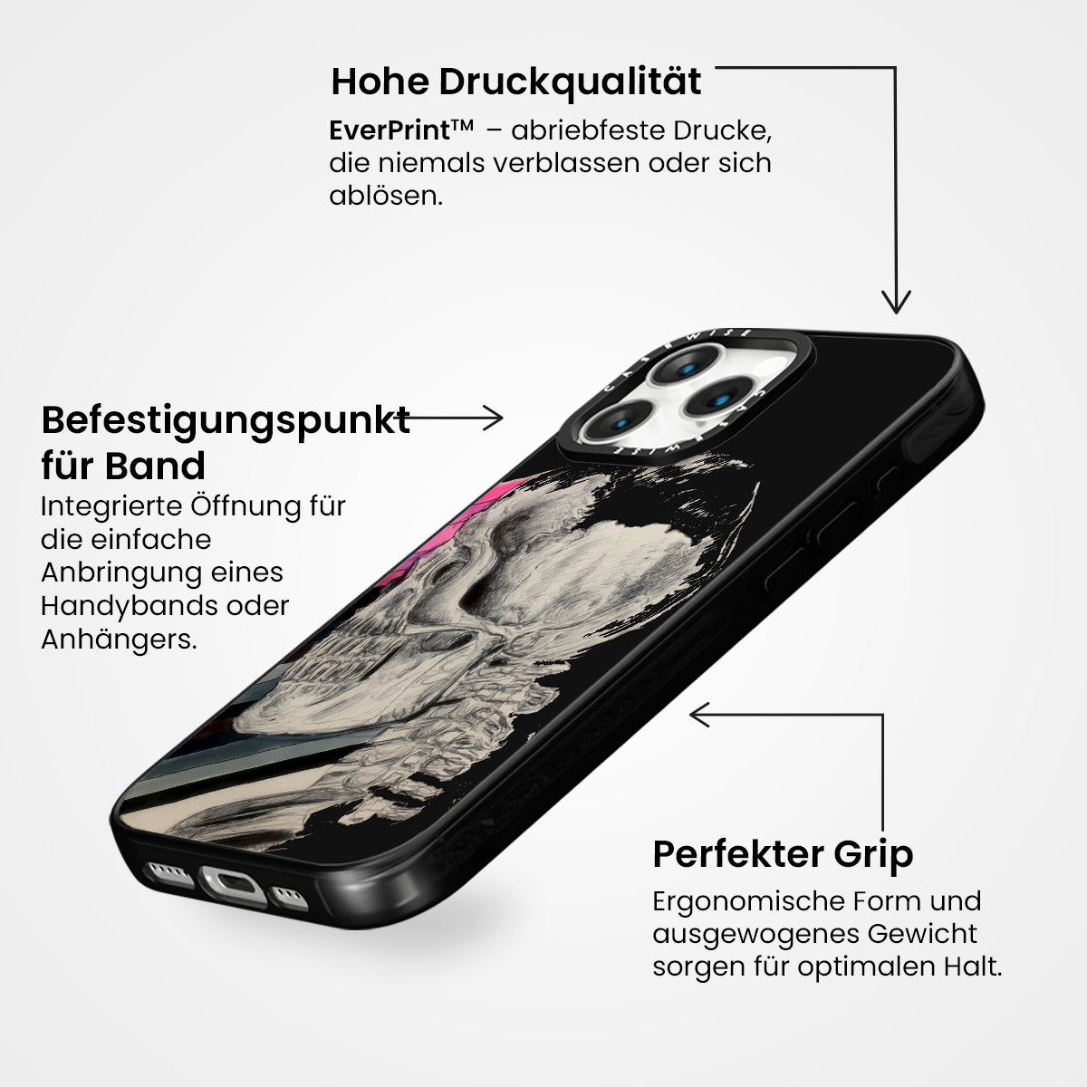 Grafikstudie des Schädels - Hülle