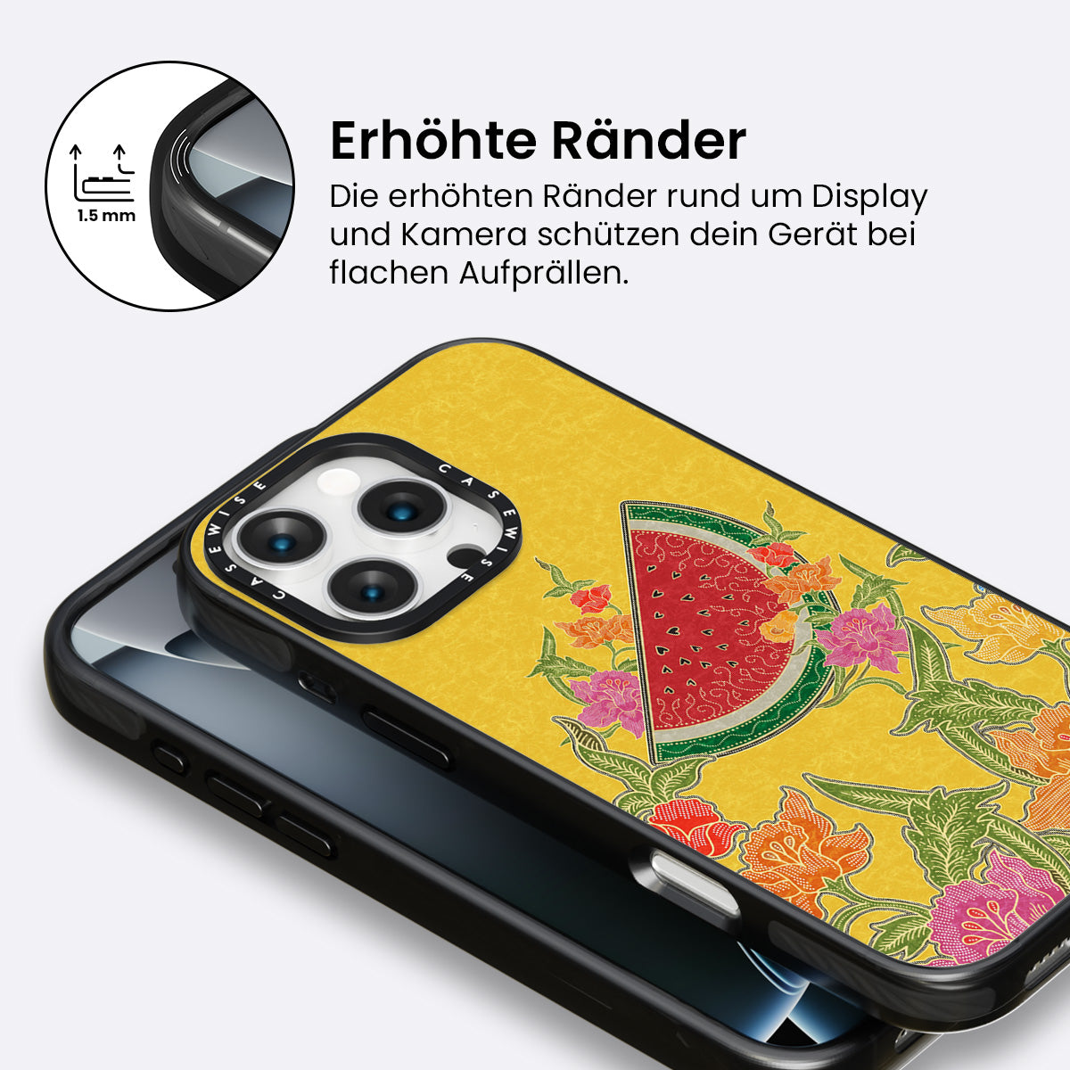 Wassermelone und Blumen - Hülle