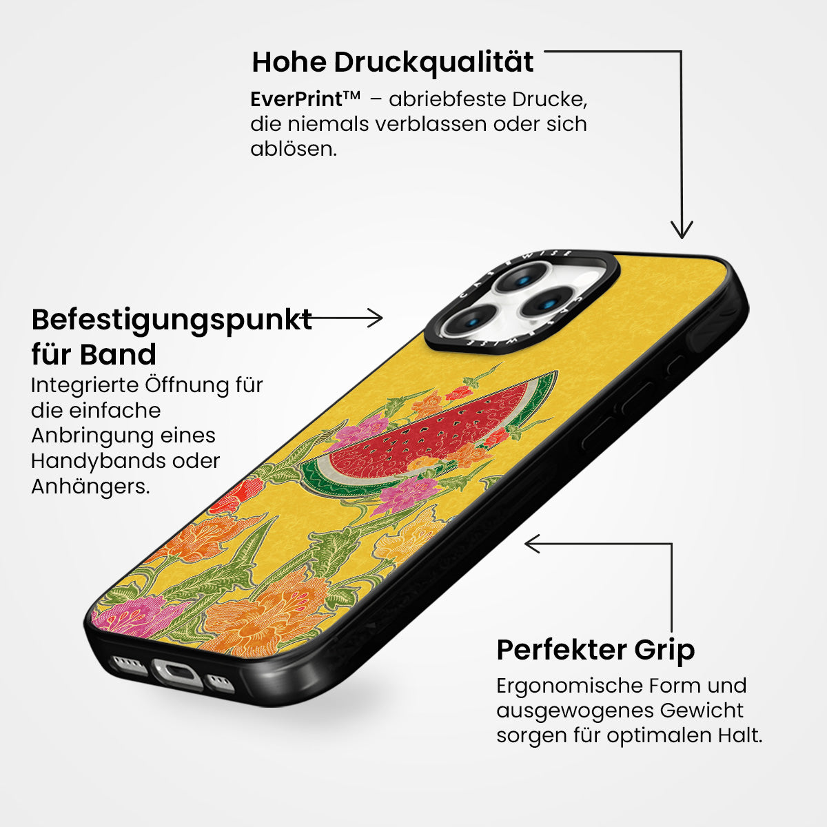 Wassermelone und Blumen - Hülle