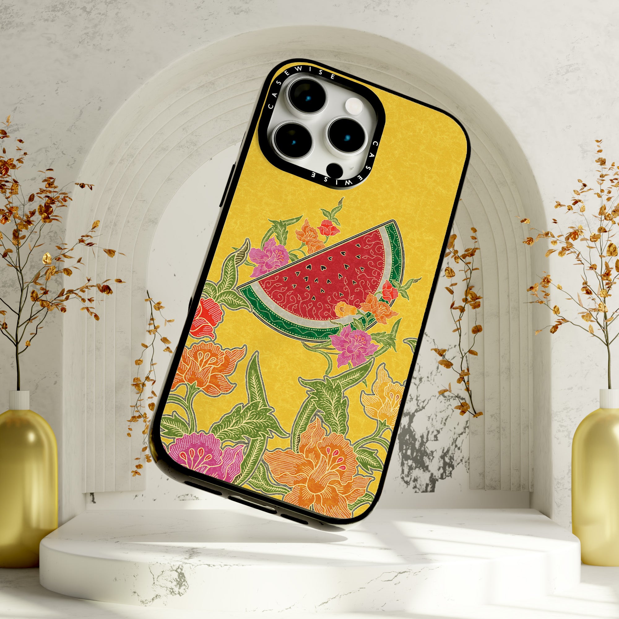 Wassermelone und Blumen - Hülle
