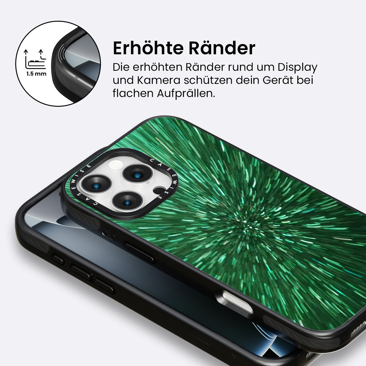 Grüner Glitzer - Hülle
