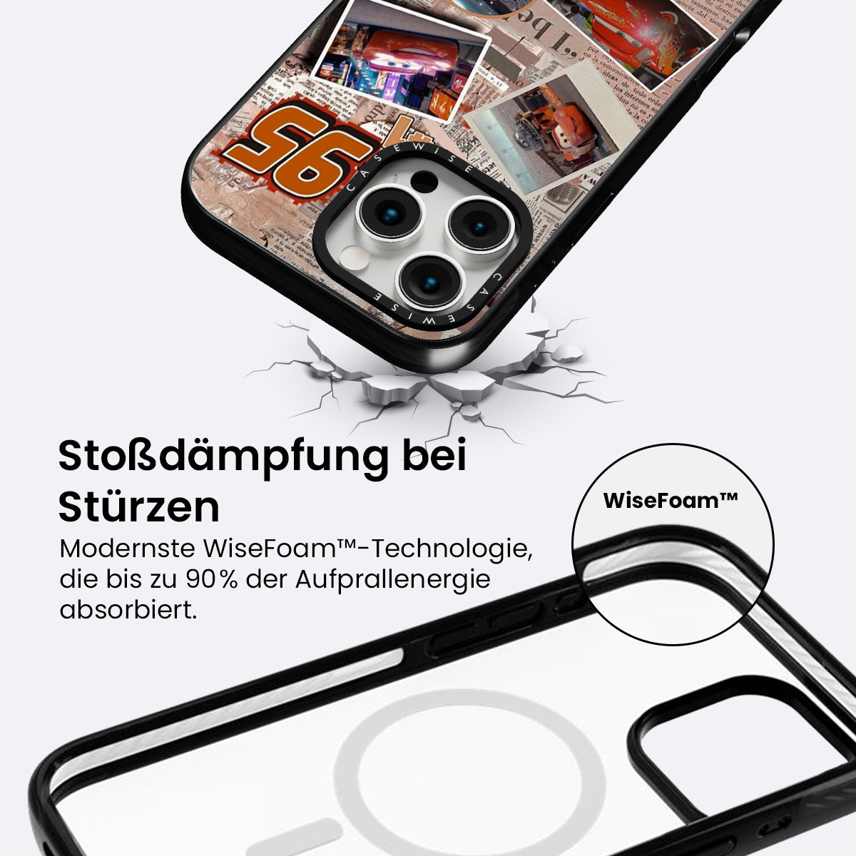 Zickzack McQueen - Retro -Stil - Hülle