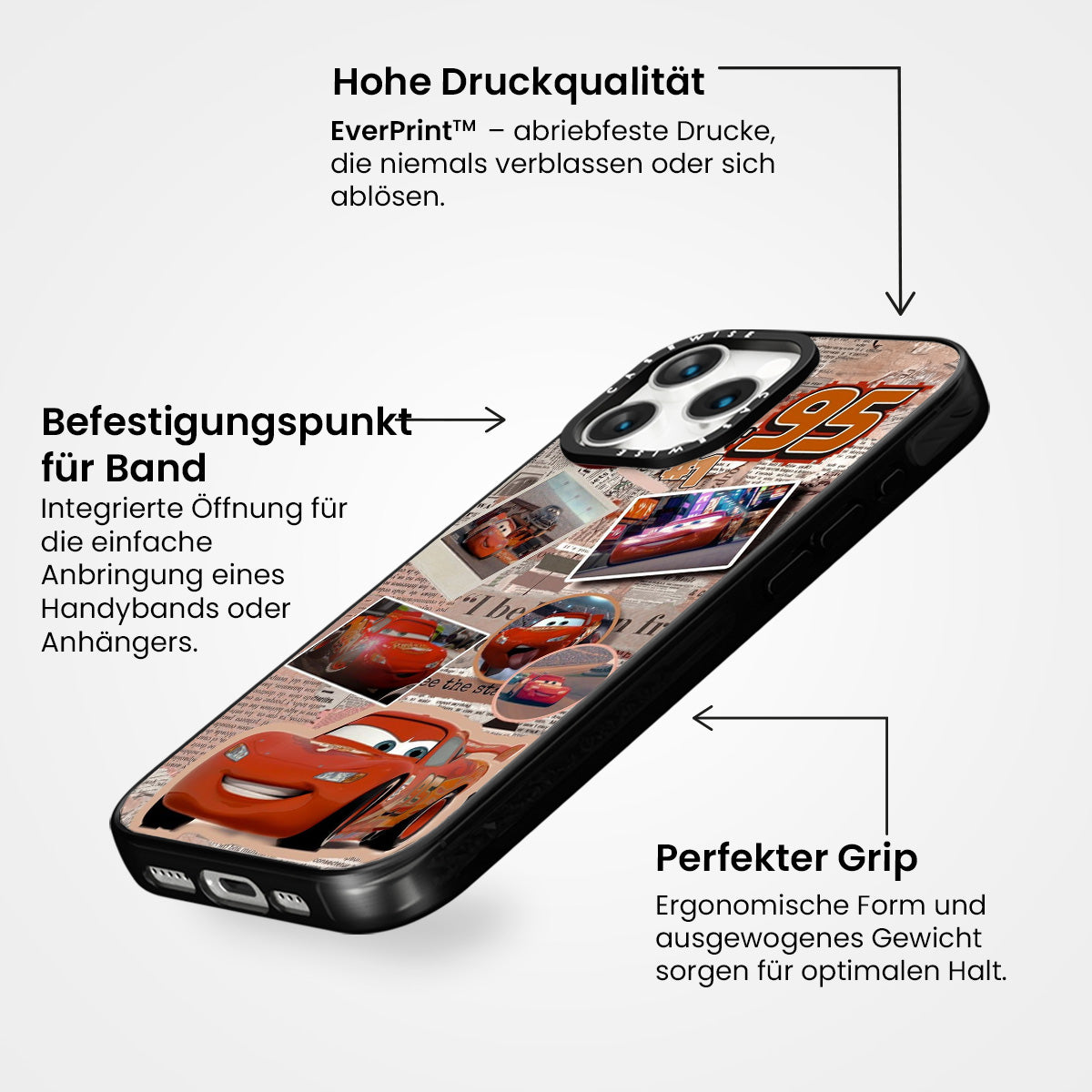 Zickzack McQueen - Retro -Stil - Hülle
