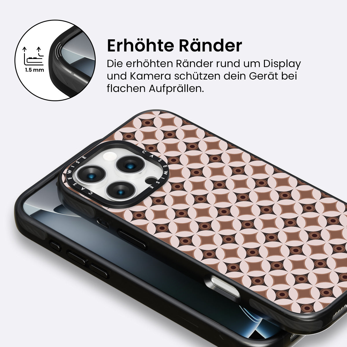 Mitte des Jahrhunderts modernes Stilmuster im Kreis - Hülle