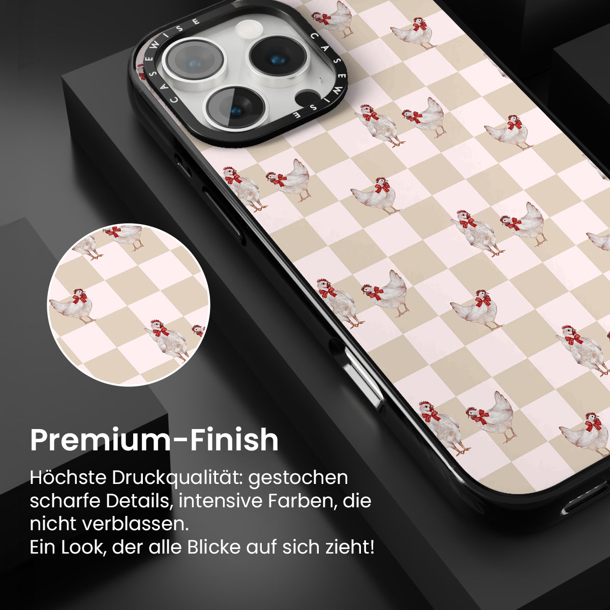 Dunkler beige Hühner - Hülle
