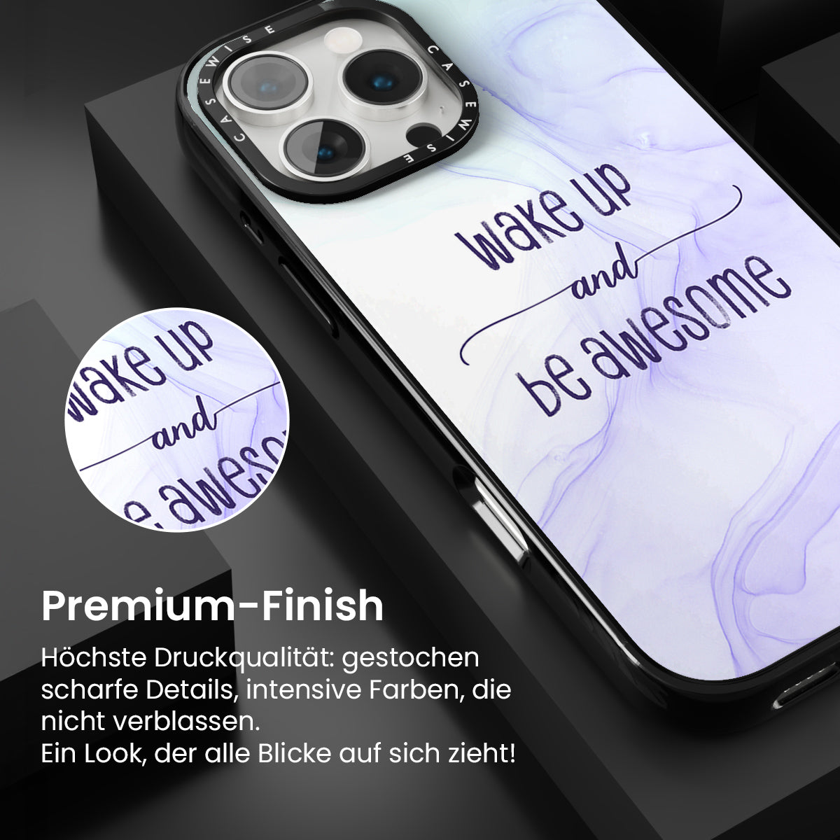 Wach auf und sei großartig |Schwimmende Farben - Hülle